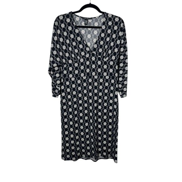 Laundry by Shelli Segal Black Chain Pattern Knee Length Dress Size Medium - Picture 1 of 5
